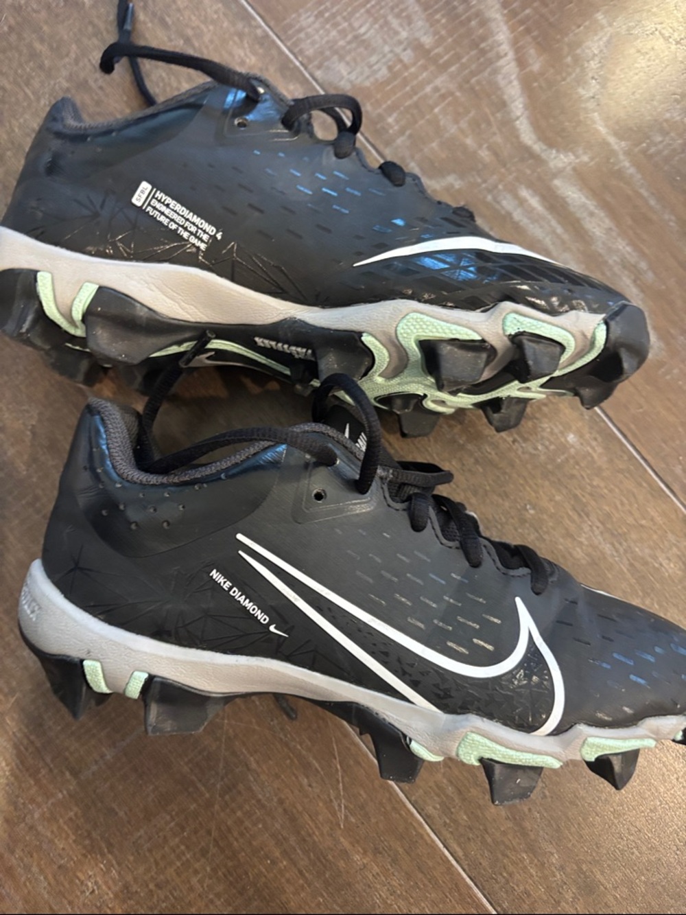 Nike Fastflex Black & Mint Baseball Cleats